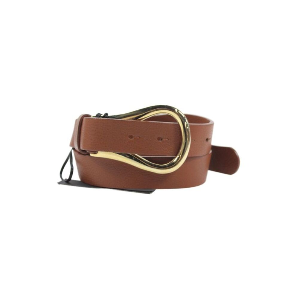 B Low The Belt Womens Leather Classic Gold Buckle Belt Brown Size M